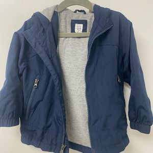 Gap Toddler Jersey-Lined windbreaker Navy Blue, 2T